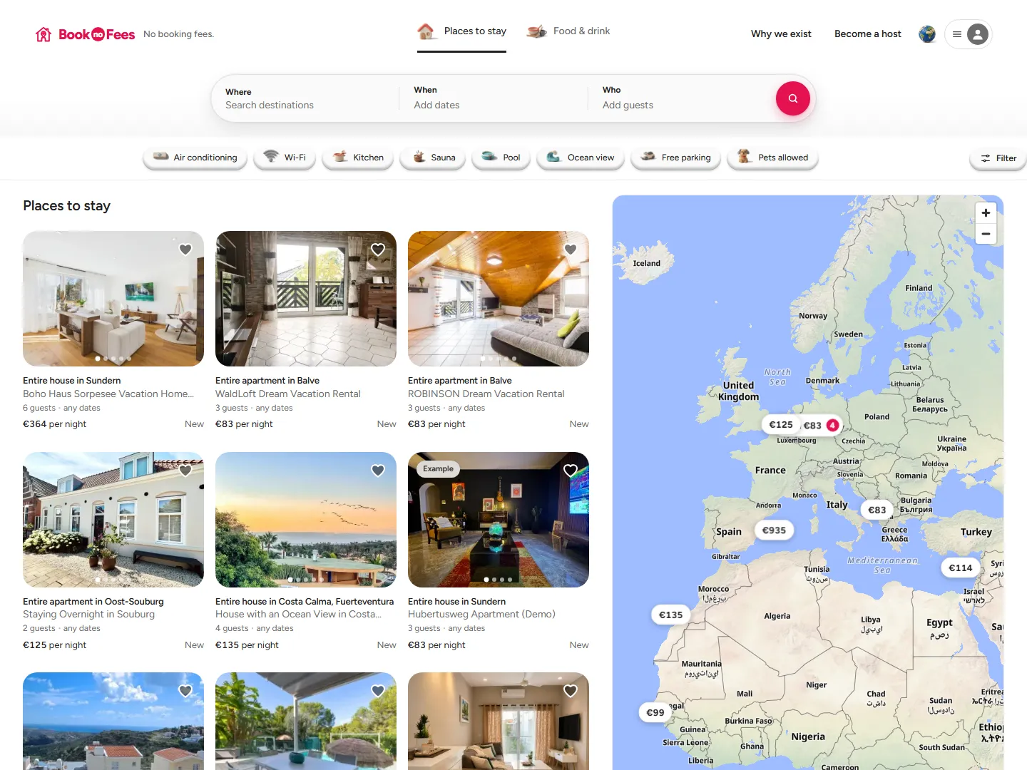 booknofees.com — vacation rental platform with no booking fees, developed by Scafa Investment LLC